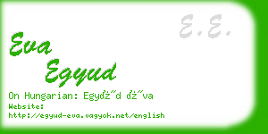 eva egyud business card